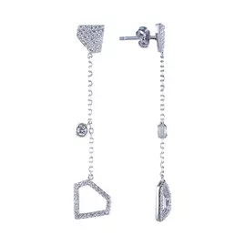 Серьги-пуссеты из серебра E-VA0059_SR_001_WG