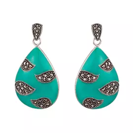 Серьги-пуссеты из серебра ERM-8633_MZ_ENAM_WG