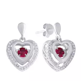 Серьги-пуссеты из серебра ME01456D_SR_RUS_001_WG