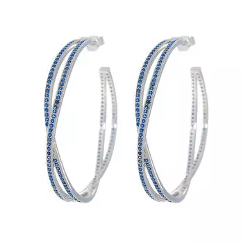 Серьги-пуссеты из серебра MP-E00068-X-W-X-X-SAP