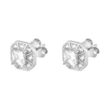 Серьги-пуссеты из серебра PD-E00750-X-W-W-X-W