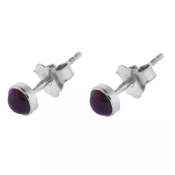 Серьги-пуссеты из серебра RB-E01202-X-W-Pur-X-X