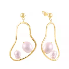 Серьги-пуссеты из серебра SAE5654_SR_WB_YG