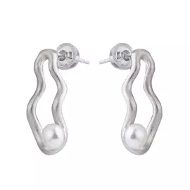 Серьги-пусеты из серебра SAM157E-Rd