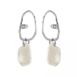 Серьги-пуссеты из серебра SAM158E-Rd