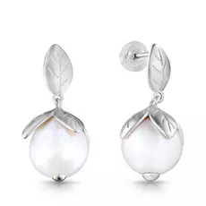 Серьги-пуссеты из серебра SAM164E-Rd