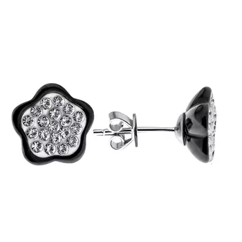 Серьги-пуссеты из серебра SCE-140-B-R