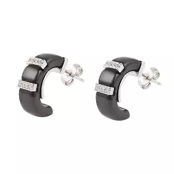 Серьги-пуссеты из серебра TC-E00459-B-W-X-X-W