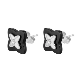 Серьги-пуссеты из серебра TC-E00529-B-W-W-X-X