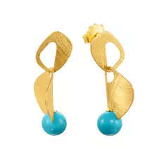 Серьги-пуссеты из серебра VAG1500AIG_SR_001_YG