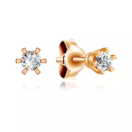 Серьги-пуссеты из золота 01С112288