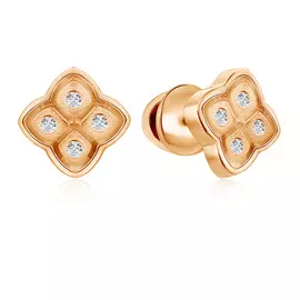 Серьги-пуссеты из золота 01С618746