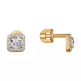 Серьги-пуссеты из золота 026616