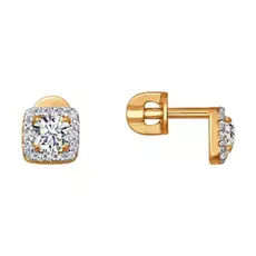 Серьги-пуссеты из золота 026616