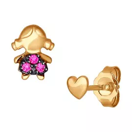 Серьги-пуссеты из золота 027238