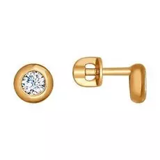 Серьги-пуссеты из золота 027240