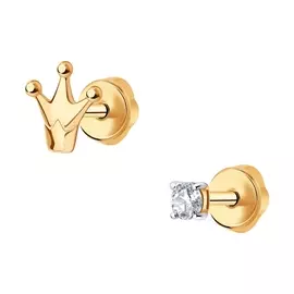 Серьги-пуссеты из золота 027271