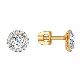 Серьги-пуссеты из золота 027437