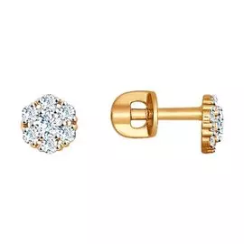 Серьги-пуссеты из золота 027460