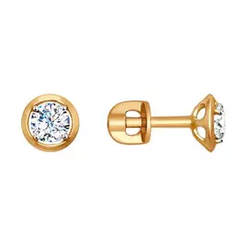 Серьги-пуссеты из золота 027470