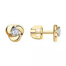 Серьги-пуссеты из золота 028351