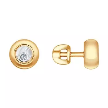 Серьги-пуссеты из золота 1021096