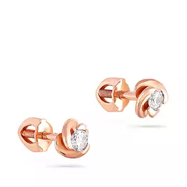 Серьги-пусеты из золота 2-0008-1000