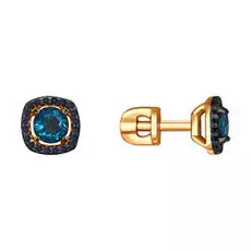 Серьги-пуссеты из золота 724123