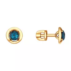 Серьги-пуссеты из золота 724124