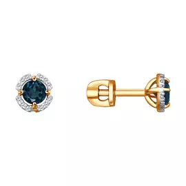 Серьги-пуссеты из золота 724125