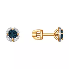 Серьги-пуссеты из золота 724125