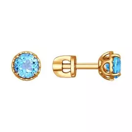 Серьги-пуссеты из золота 724195