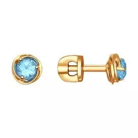 Серьги-пуссеты из золота 724585