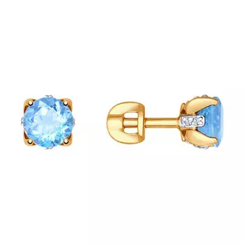 Серьги-пуссеты из золота 725197