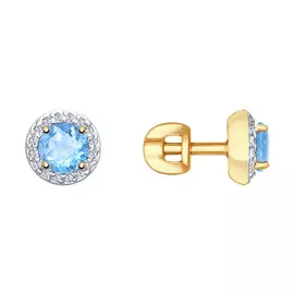 Серьги-пуссеты из золота 725296