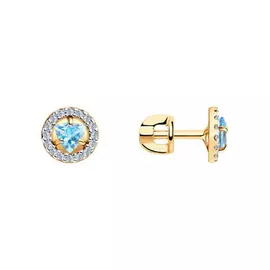 Серьги-пуссеты из золота 726011