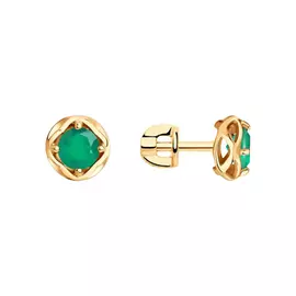 Серьги-пуссеты из золота 726135