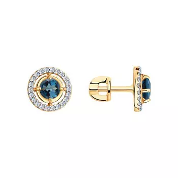 Серьги-пуссеты из золота 726137