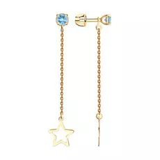 Серьги-пуссеты из золота 726862