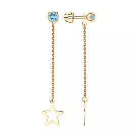 Серьги-пуссеты из золота 726862