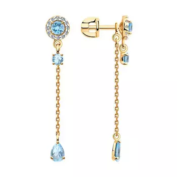 Серьги-пуссеты из золота 726874