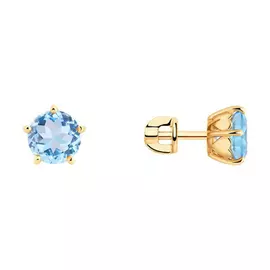 Серьги-пуссеты из золота 727006