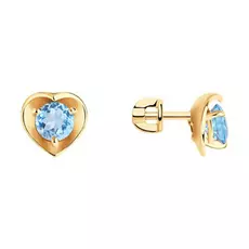 Серьги-пуссеты из золота 727053