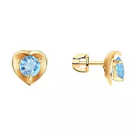 Серьги-пуссеты из золота 727053