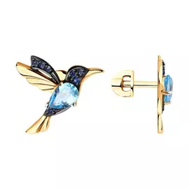 Серьги-пуссеты из золота 727080