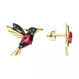 Серьги-пуссеты из золота 727081