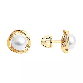 Серьги-пуссеты из золота 792196