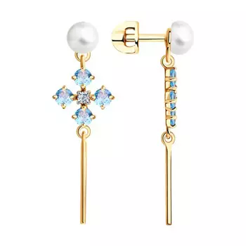 Серьги-пуссеты из золота 792255