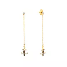 Серьги-пуссеты из золота AAS-3799E_SR_DN_YG