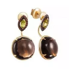 Серьги-пуссеты из золота AAS-3806E_SR_DO_PD_SQ_YG